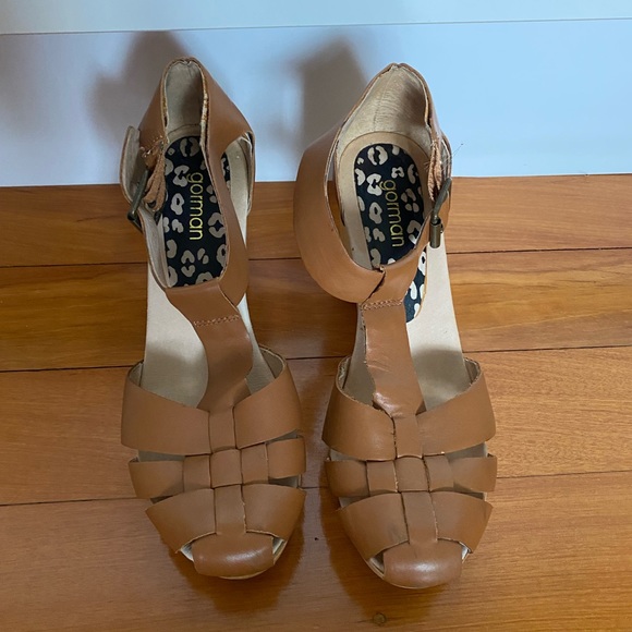 GORMAN Brown Clog Sandal Heels Size 40 - Picture 8 of 11
